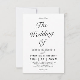 Bröllopsinbjudan till enkel rundradiokanal inbjudningar