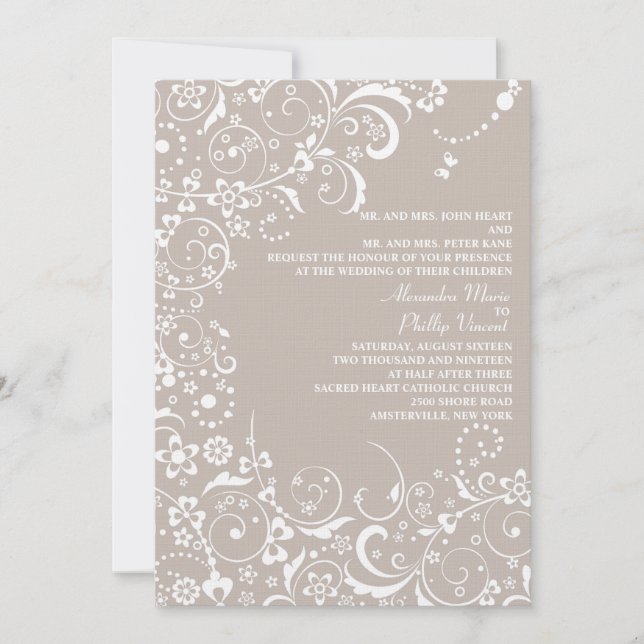 Bröllopsinbjudan till fanasyllopar inbjudningar (Framsida)