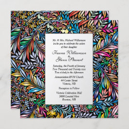 Bröllopsinbjudan till Flora och fauna Multi Färg Inbjudningar