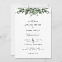 Bröllopsinbjudan till Foliage Löv