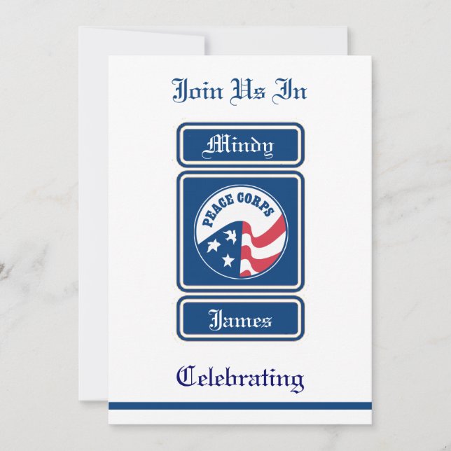 Bröllopsinbjudan till fredskåren inbjudningar (Framsida)