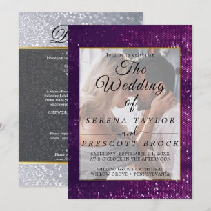Bröllopsinbjudan till glitter inbjudningar