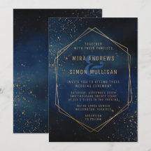 Bröllopsinbjudan till Golden Galaxy