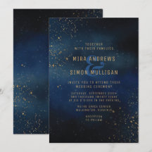 Bröllopsinbjudan till Golden Galaxy