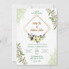 "Bröllopsinbjudan till Grönt av Elegant: naturinsp Inbjudningar