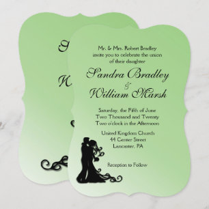 Bröllopsinbjudan till Grönten Bride and Groom Inbjudningar