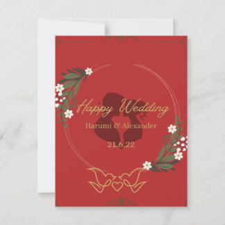 Bröllopsinbjudan till guld