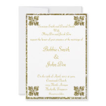 Bröllopsinbjudan till Guld