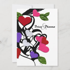 Bröllopsinbjudan till hjärtstillestånd inbjudningar