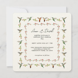 Bröllopsinbjudan till Hummingbird