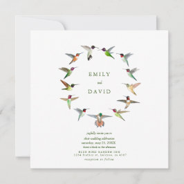 Bröllopsinbjudan till Hummingbird Julkort
