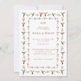 Bröllopsinbjudan till Hummingbird Meddelande