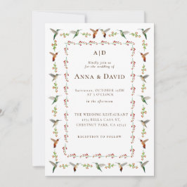 Bröllopsinbjudan till Hummingbird Meddelande