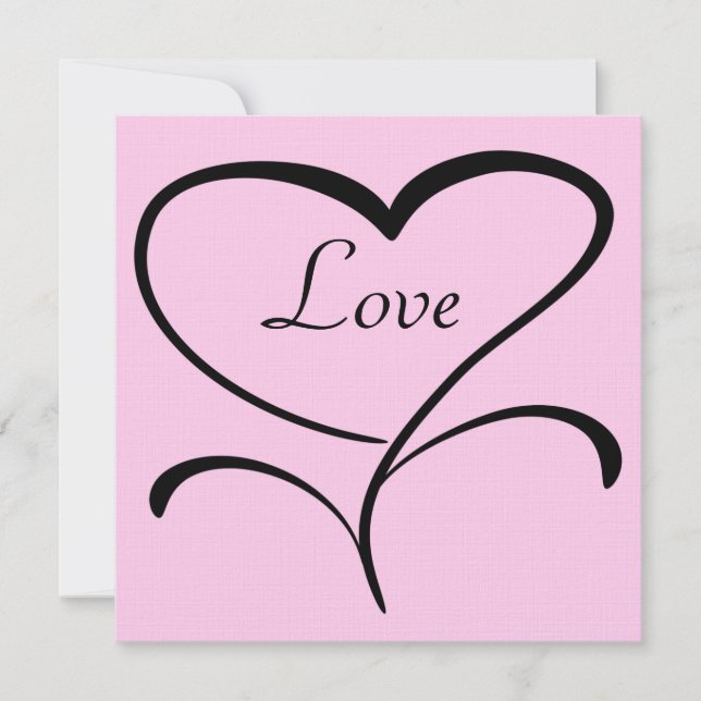 Bröllopsinbjudan till kärlek inbjudningar (Framsida)