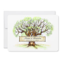 Bröllopsinbjudan till Kärlek Träd tillsammans med 