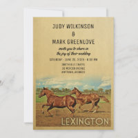 Bröllopsinbjudan till Kentucky Horses