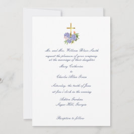 Bröllopsinbjudan till kor, Hydrangea, årsdagen Inbjudningar