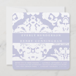 Bröllopsinbjudan till Lavender Damask Inbjudningar