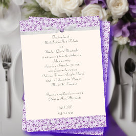Bröllopsinbjudan till Lavender Florentine Inbjudningar