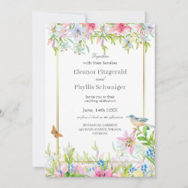 Bröllopsinbjudan till Lilies Watercolor Wedding Inbjudningar