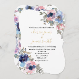 Bröllopsinbjudan till marinfärgning och  vattenfär inbjudningar