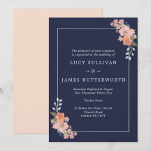 Bröllopsinbjudan till marinflottan och Persikobesö