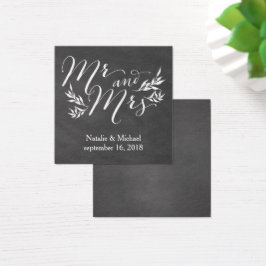 Bröllopsinbjudan till Namn-skyltkort Fyrkantigt Visitkort