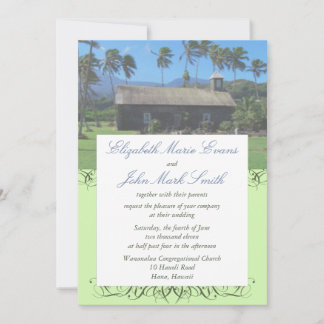 Bröllopsinbjudan till öns destination inbjudningar