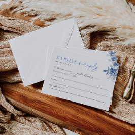 Bröllopsinbjudan till OSA av franskens blåa Blommi Kort