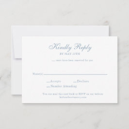 Bröllopsinbjudan till osa Kortet Dusty Blue Weddin