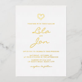 Bröllopsinbjudan till Personlig av hjärta