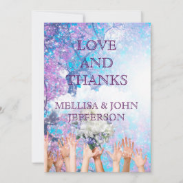 Bröllopsinbjudan till Personligen tack Kort