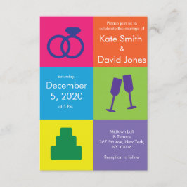 Bröllopsinbjudan till popkonsthögskolan inbjudningar