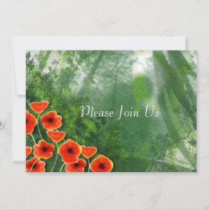 Bröllopsinbjudan till poppies inbjudningar
