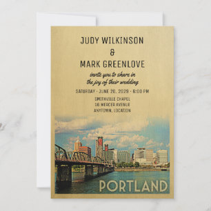 Bröllopsinbjudan till Portland Oregon Inbjudningar