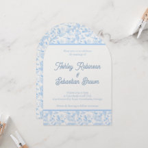 Bröllopsinbjudan till Preppy Jungle Chinoiserie To