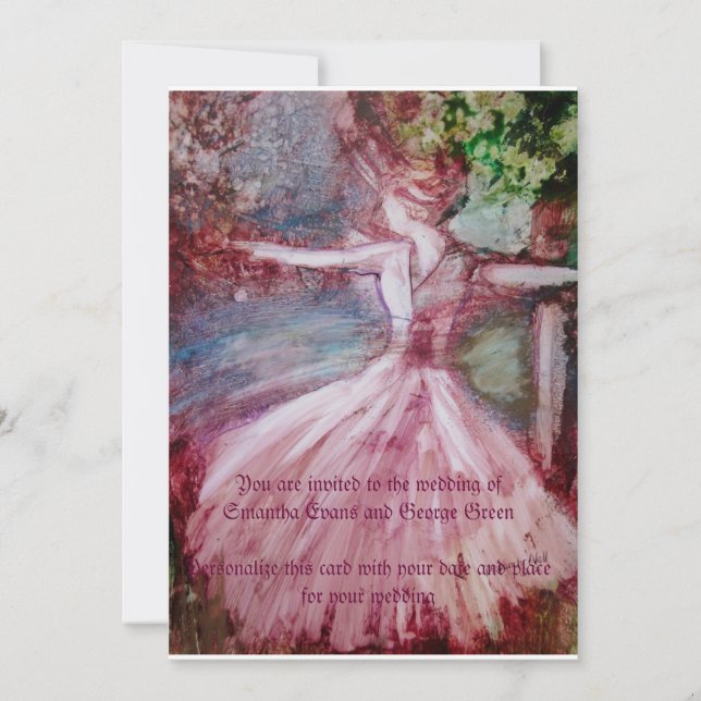 Bröllopsinbjudan till prinsessan Bride Inbjudningar (Framsida)