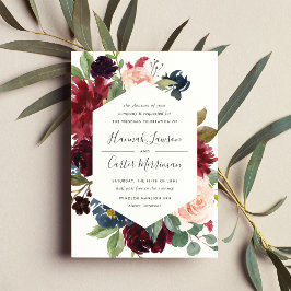 Bröllopsinbjudan till Radiant Bloom Ram Inbjudningar