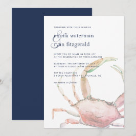 Bröllopsinbjudan till Red Crab Inbjudningar