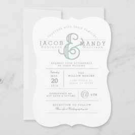 Bröllopsinbjudan till Retro Chic Inbjudningar