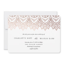 Bröllopsinbjudan till Ro Guld, ömtålig Snöre