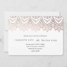 Bröllopsinbjudan till Ro Guld, ömtålig Snöre Inbjudningar