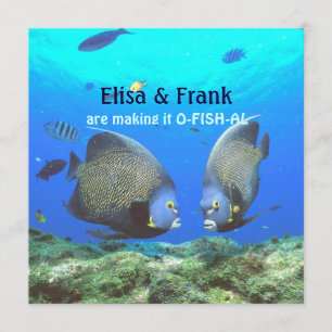 Bröllopsinbjudan till Roligt Tropical Fish Kärlek Inbjudningar