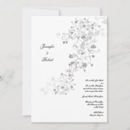 Bröllopsinbjudan till silver inbjudningar