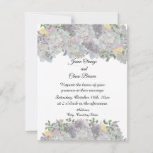 Bröllopsinbjudan till Soft Rustic Garden Flowers