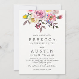 Bröllopsinbjudan till Söt Blommigt Inbjudningar