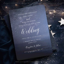 Bröllopsinbjudan till Starry Night Celestial Stars