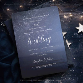 Bröllopsinbjudan till Starry Night Celestial Stars Inbjudningar