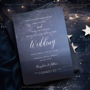 Bröllopsinbjudan till Starry Night Celestial Stars Inbjudningar