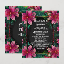 Bröllopsinbjudan till stor Blommigt OSA Kort